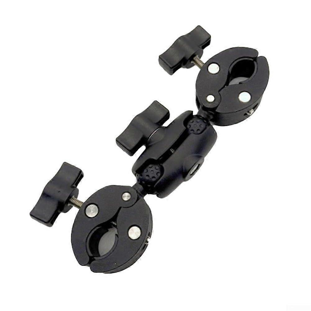 Double Camera Clamp Mount Crab Tongs Clip Dual Ball Head Heavy Duty Construction Precise Positioning Short