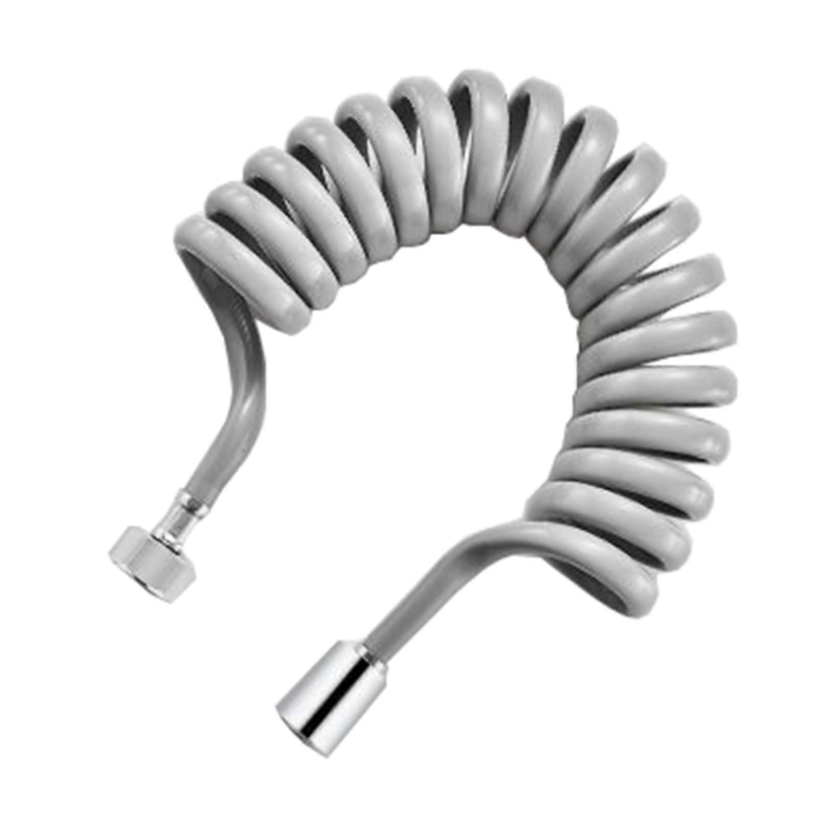 Bidet Hose for Toilet Tap G1/2 - 5m Flexible Spring Telescopic Shower Hose, Gray, Durable & Lightweight Design