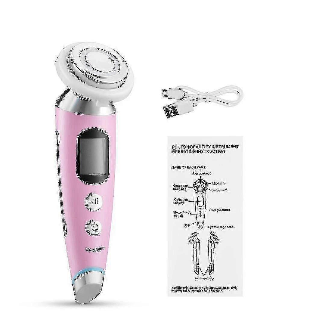 Face Massager Microcurrent Skin Care Beauty Machine Led Rejuvenation Hot Compress Lifting Wrinkles Remover Beauty Tools