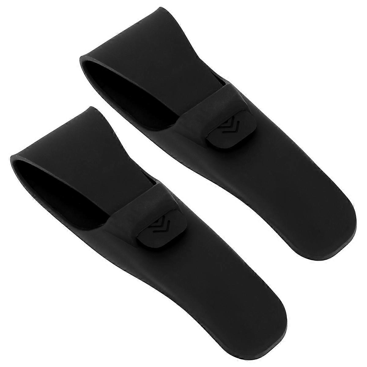 Waterproof Case Compact Silicone Cover For Daily Storage 2Set Black