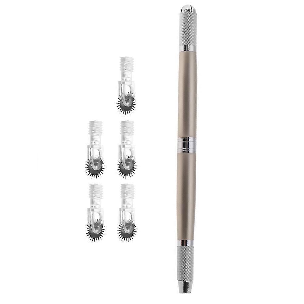 Tattoo Set Double end Eyebrow Tattoo Pen Roller Eyebrow Needles Makeup Tool Large Roller Needle