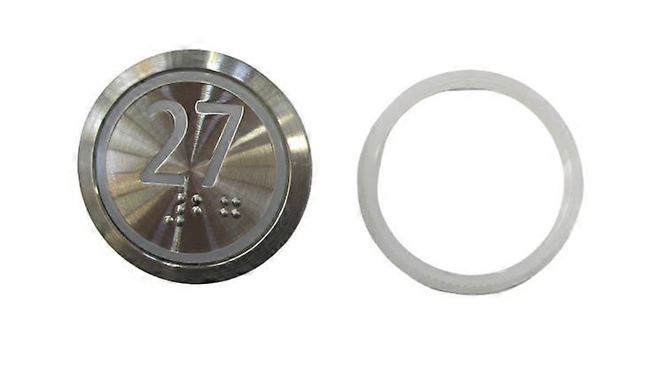 Kone Button 27 White Flush, Red Illumination, Translucent Base Km863050g069h027