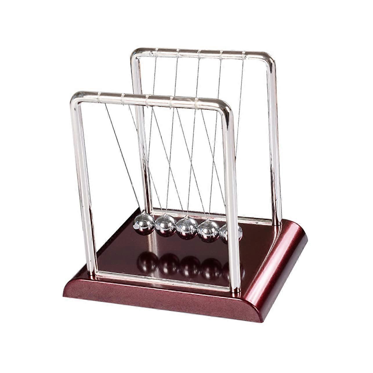 Newton Pendulum Ball With Bumper, Kinetic Motion, No Battery Desk Ornament For Office And Home, Large Ornament