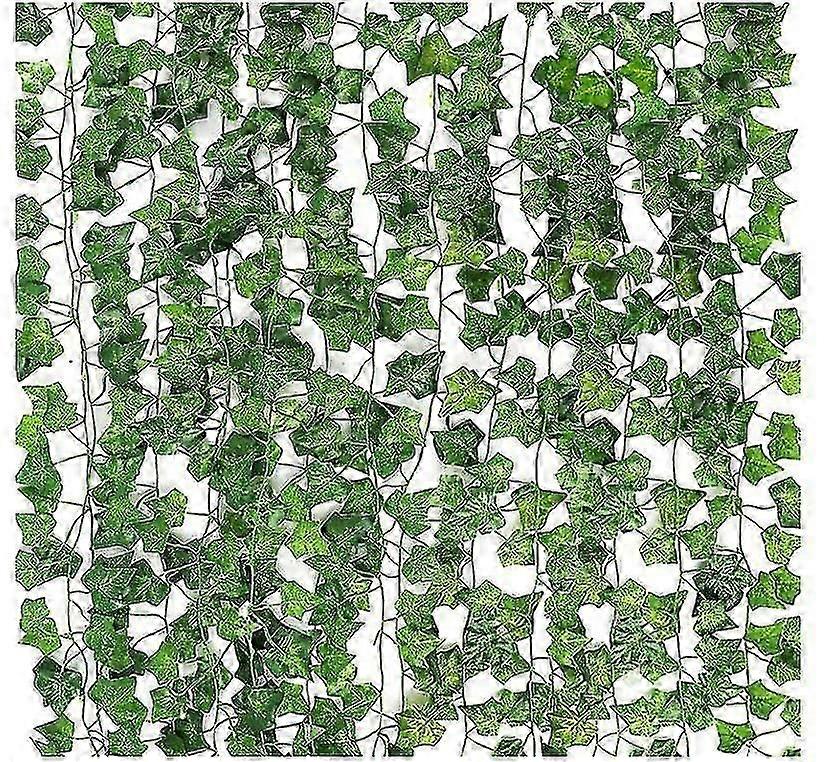 12個2.1m偽のアイビーは偽のブドウの人工ハンギング植物を残します