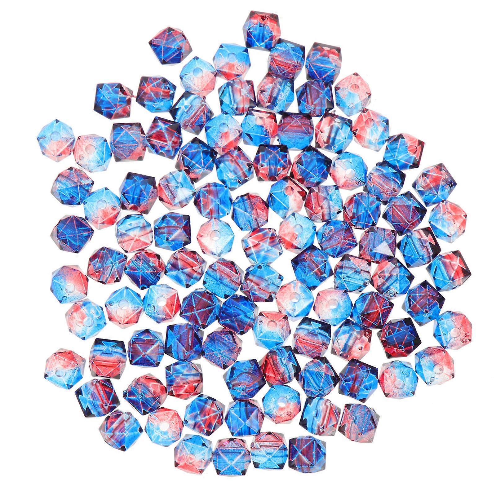 200pcs Acrylic DIY Beads for Bracelet Making – Geometric Shapes, Assorted Colors, Lightweight & Durable – Ideal for Jewelry Crafting and Necklace