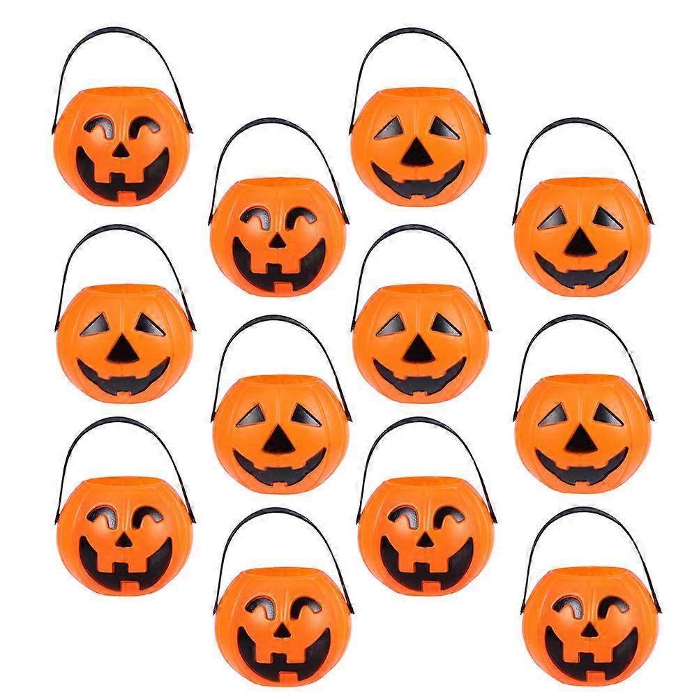 15 Pcs Pumpkin Shape Candy Bucket For Ghost Festival Events 7.00X7.00X6.00CM Lightweight Storage
