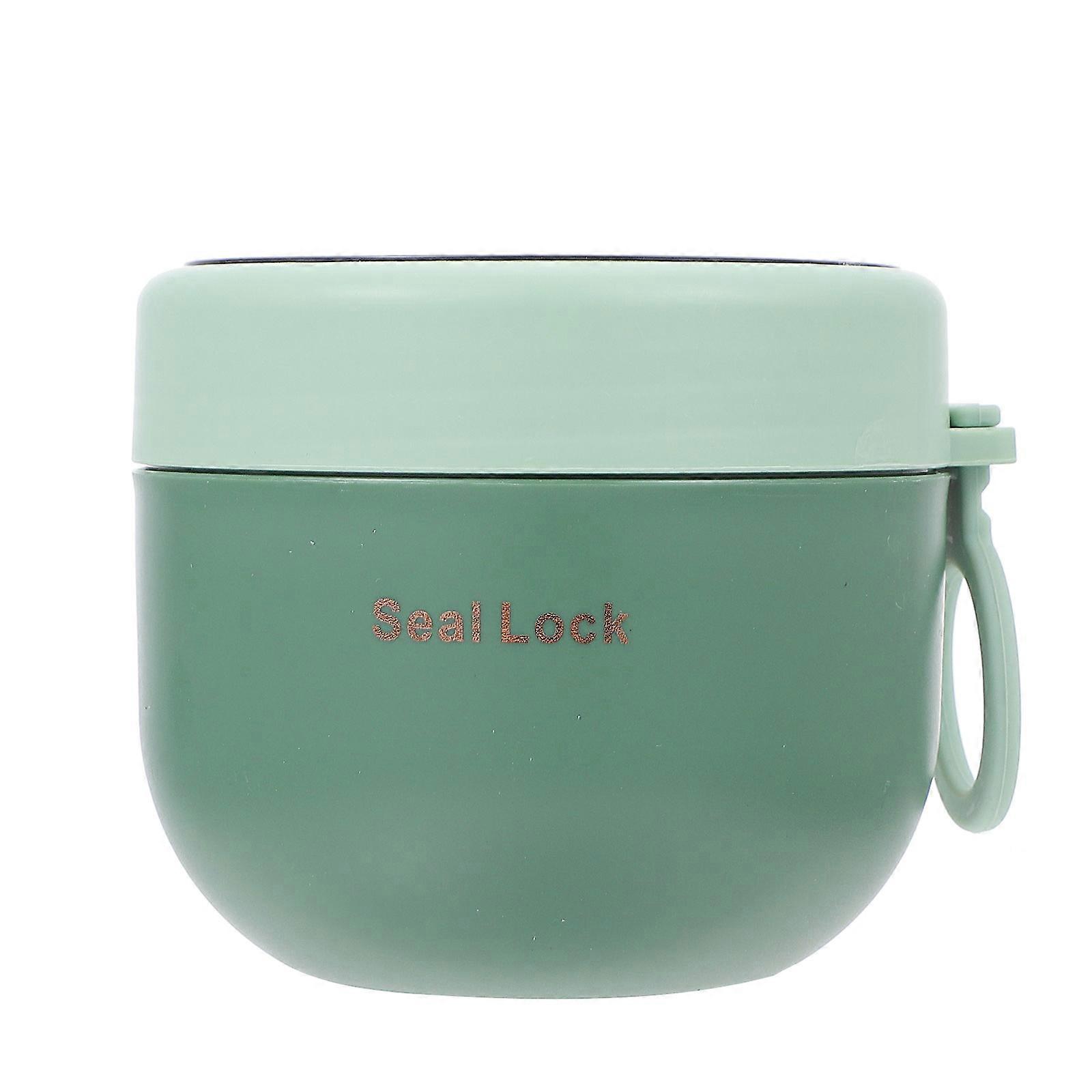 Multifunctional Breakfast Cereal Cup 1Set Green Portable Design Suitable for Home Use with Practical Spoon