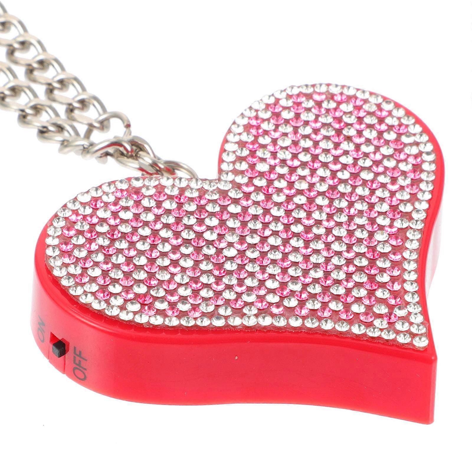 Red Heart Shape Alarm Key Chain for Safety Portable ABS Equipment