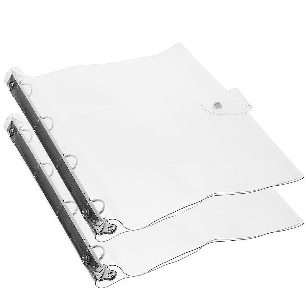 2pcs A4 Size PVC Binders with Snap Button for Note Pad Covers and Shells