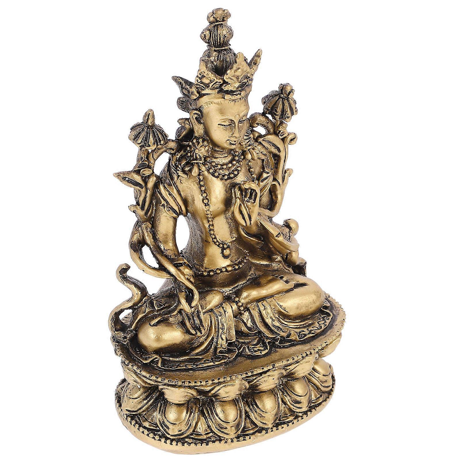 Golden Resin Buddha Statue for Decor Meditating Buddha Statue Garden Figurine