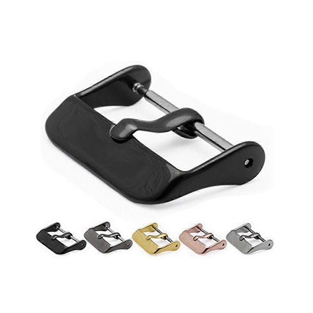 Stainless Steel Watch Buckle for Watch Band 22mm Black Easy to Install and Remove Fits Most Straps