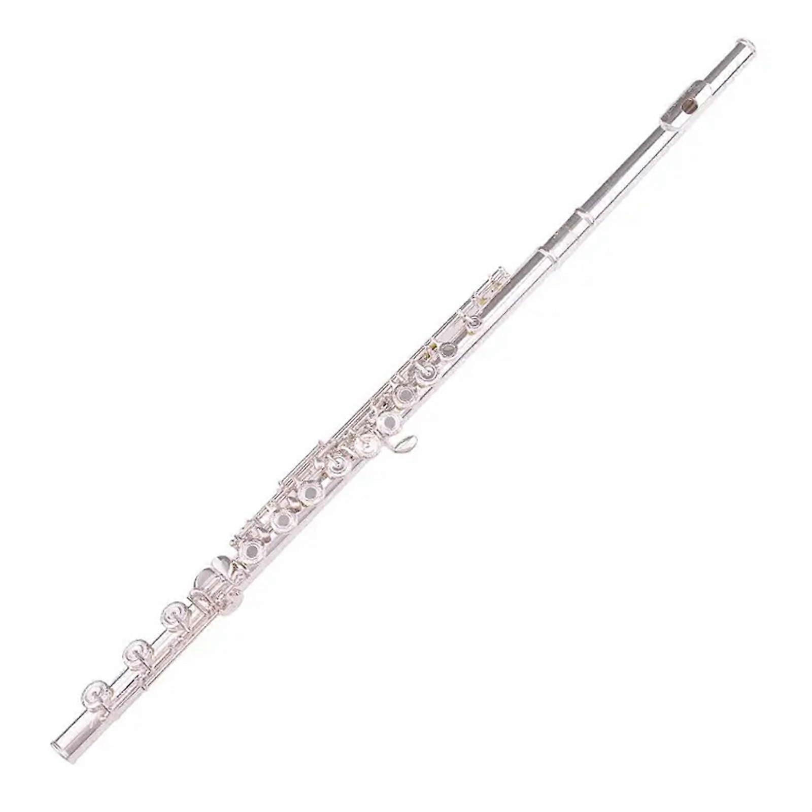 Transverse Flute Instrument Professional Beginner Flute 17 Hole SilverPlated BTail Flute