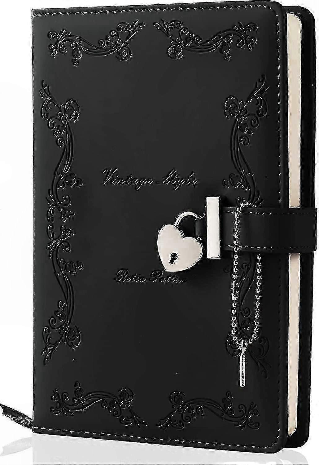 Heart-Shaped Journal With Lock And Key For Girls & Women, 360 Pages, A5 Size, Cute Leather-Bound Diary For Secrets And Notes (Pink)