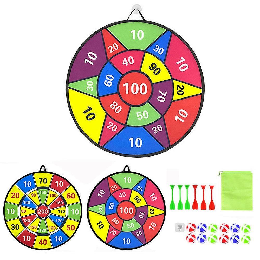 72CM Large Dart Board For Kids With 12 Sticky Balls Double-Sided Dart
