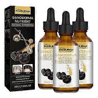 2025 3Pcs Sérum Anti-grisalho para Cabelos, Sérum Escurecedor para Cabelos, Ganoderma Orgânico
