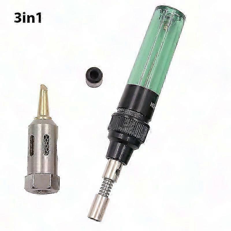 3 in 1 Soldering Iron Set with Butane Gas Welding Pen & Burner Tips Tool Kit