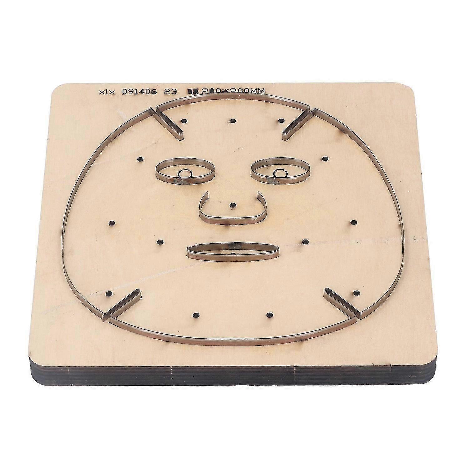 Leather Cutting Die Multipurpose Mask Pattern Cutting Die with Wooden Base for DIY Handicraft