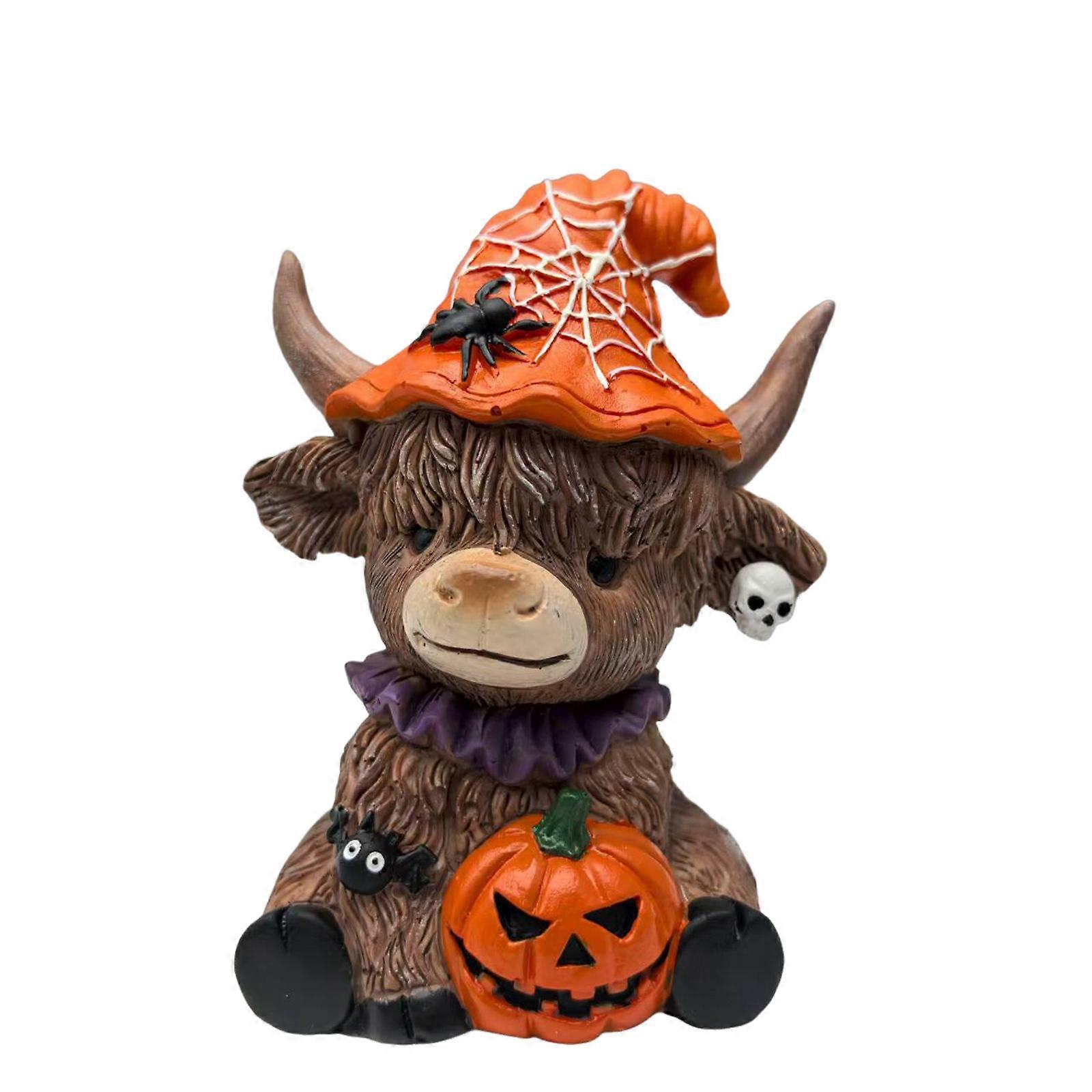 Highland-cow Figurine Decorations Adding Warm Atmosphere Tabletop Centerpieces