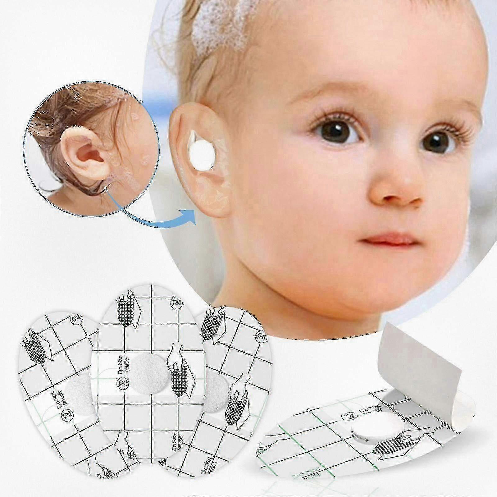 Child Waterproof Ear Protection Stickers for Swimming and Shower, Disposable Ear Covers with Ear Plugs for Babies and Toddlers