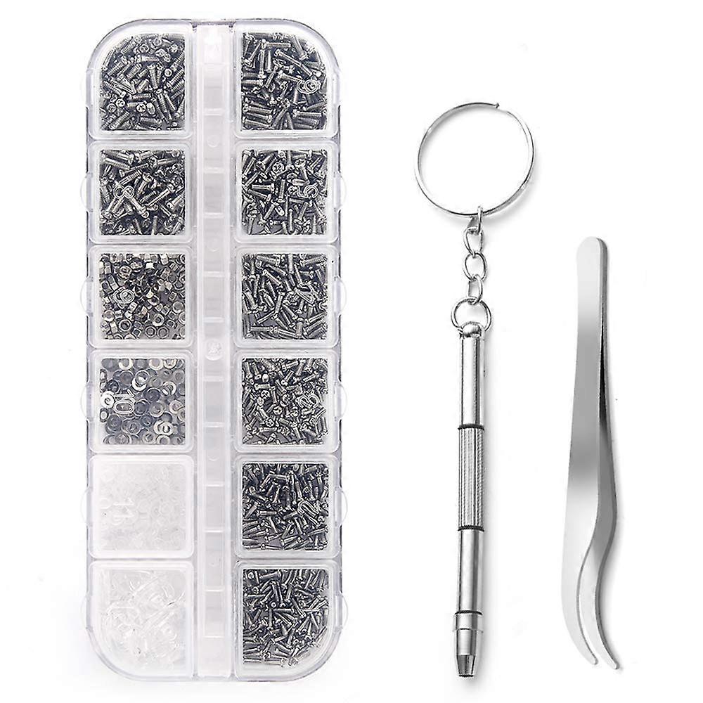 Eyeglasses  Kit, 1100Pcs Screws  5 Nose Pads with Tools