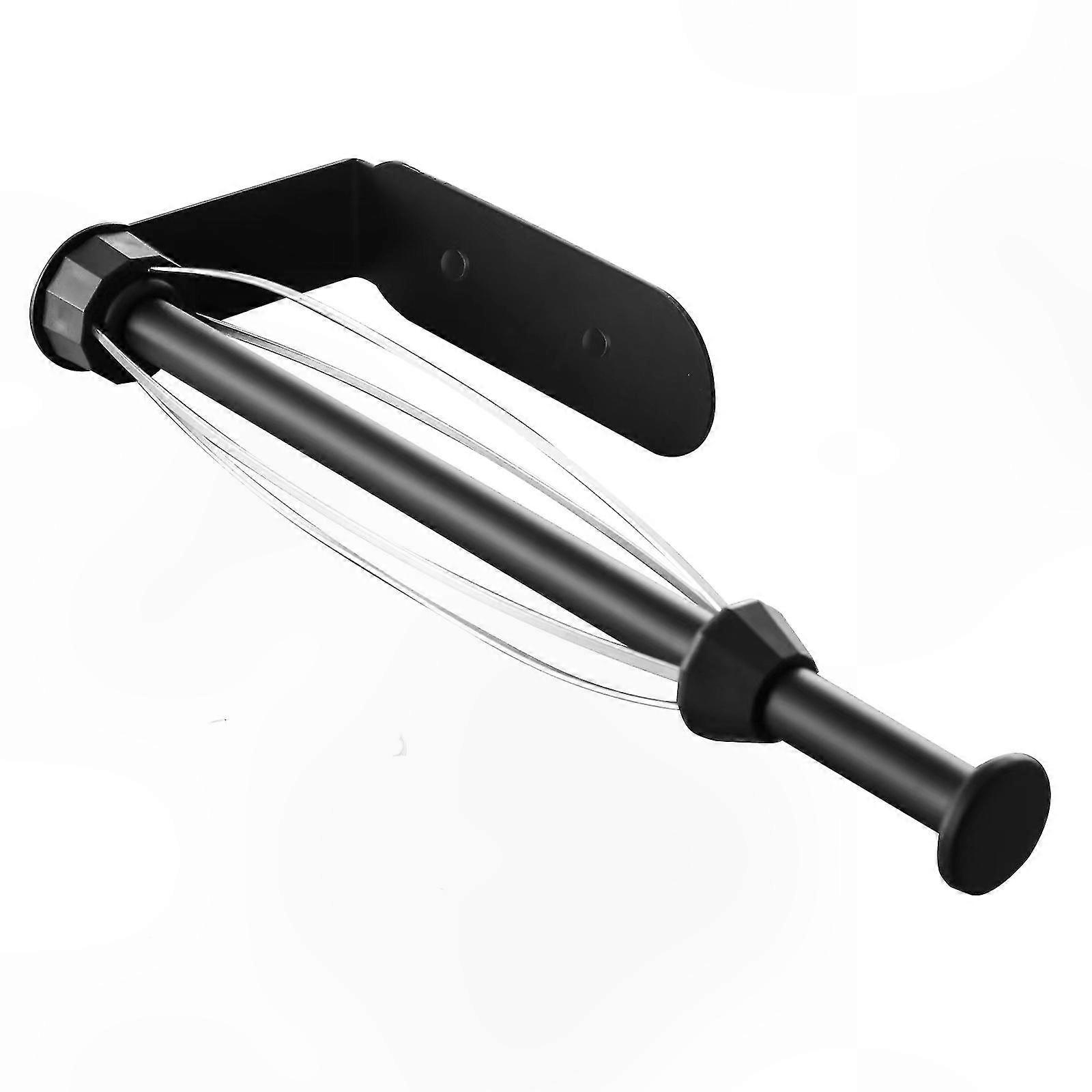 Black Under Cabinet Paper Towel Holder, 32.5CM Kitchen Roll Dispenser for Easy Access and Space Saving