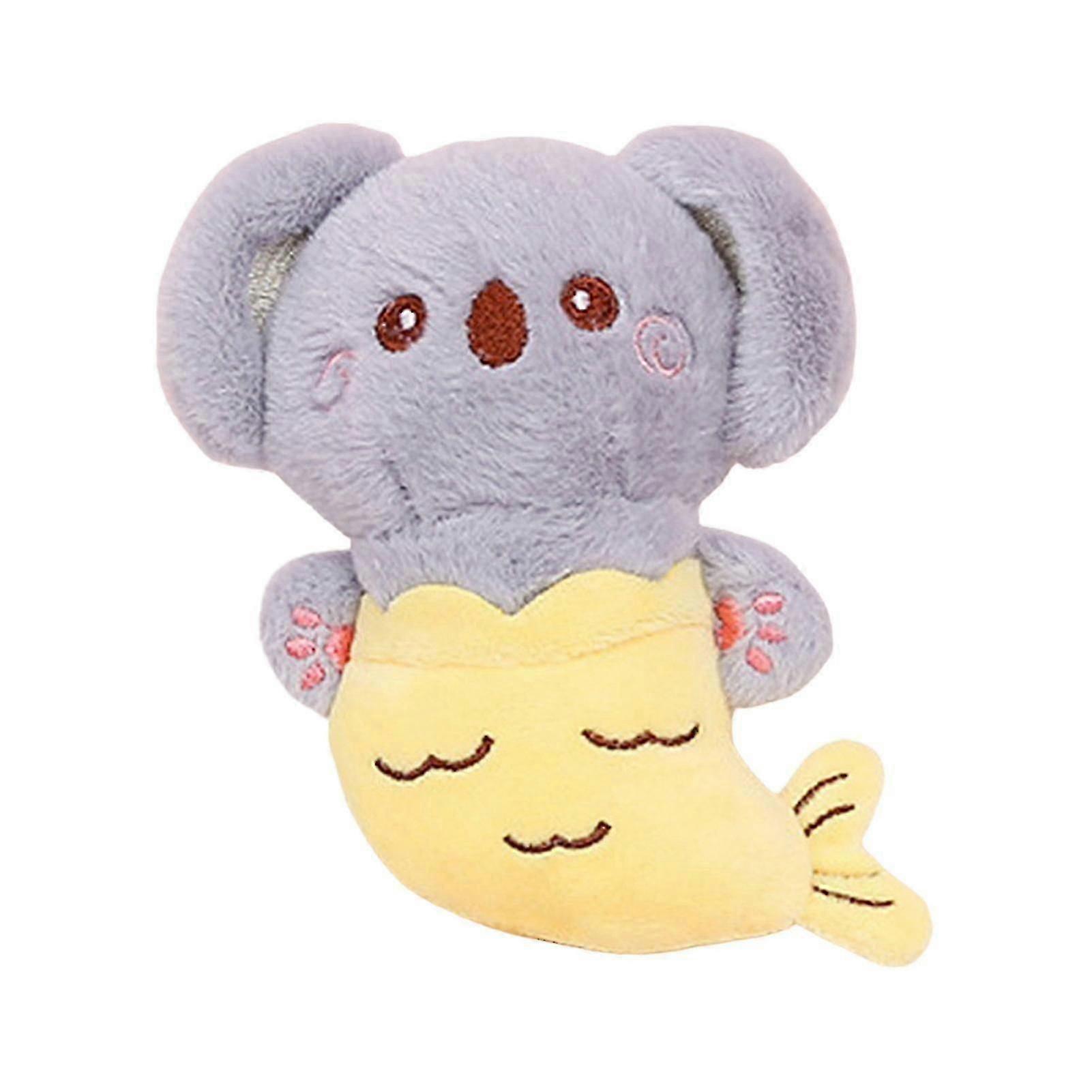 Animal Mermaid Plush Toy With Bead Chain Stuffed Panda Bunny Pig Ca...