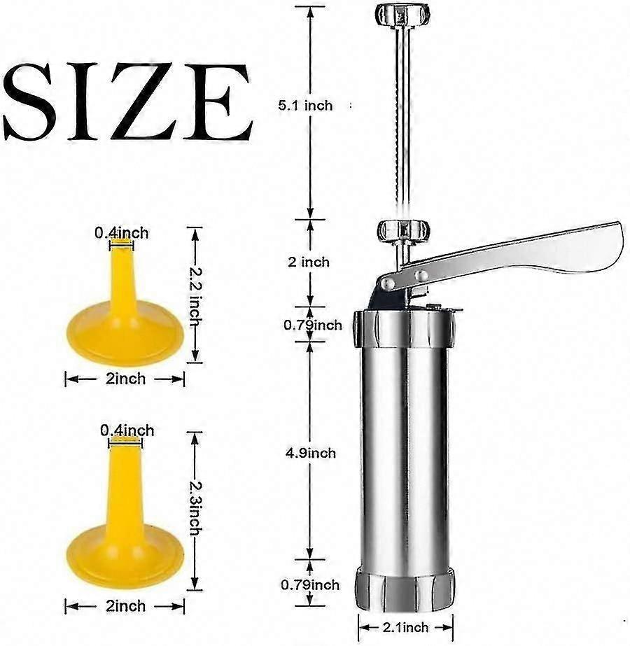 Cookie Press Gun Kit with 20 Discs & 4 Nozzles for DIY Biscuit Maker Machine