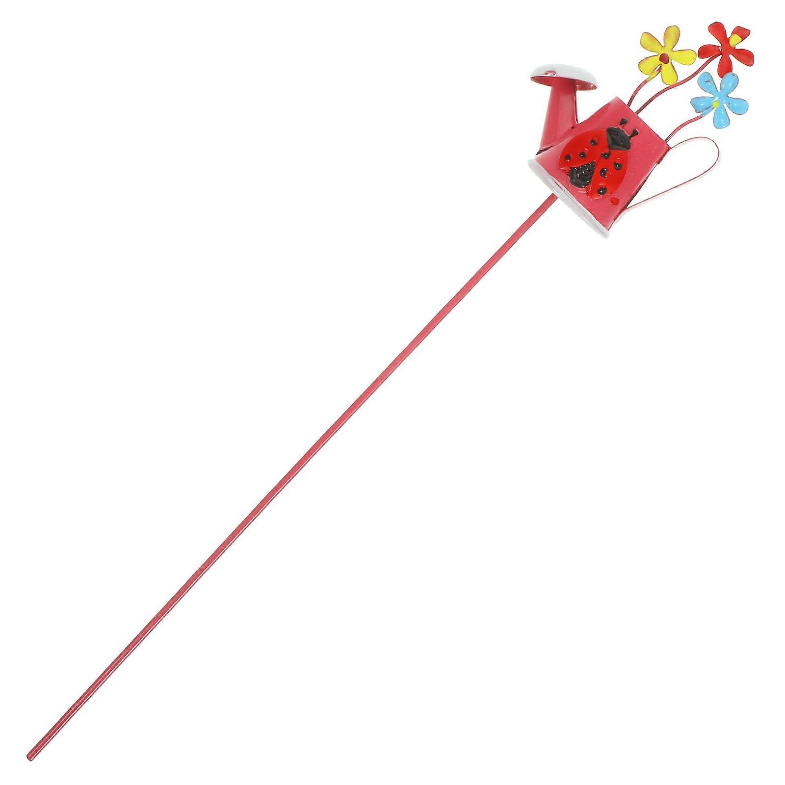 Decorative Garden Stakes Red Iron for Decor with Durable -in Use
