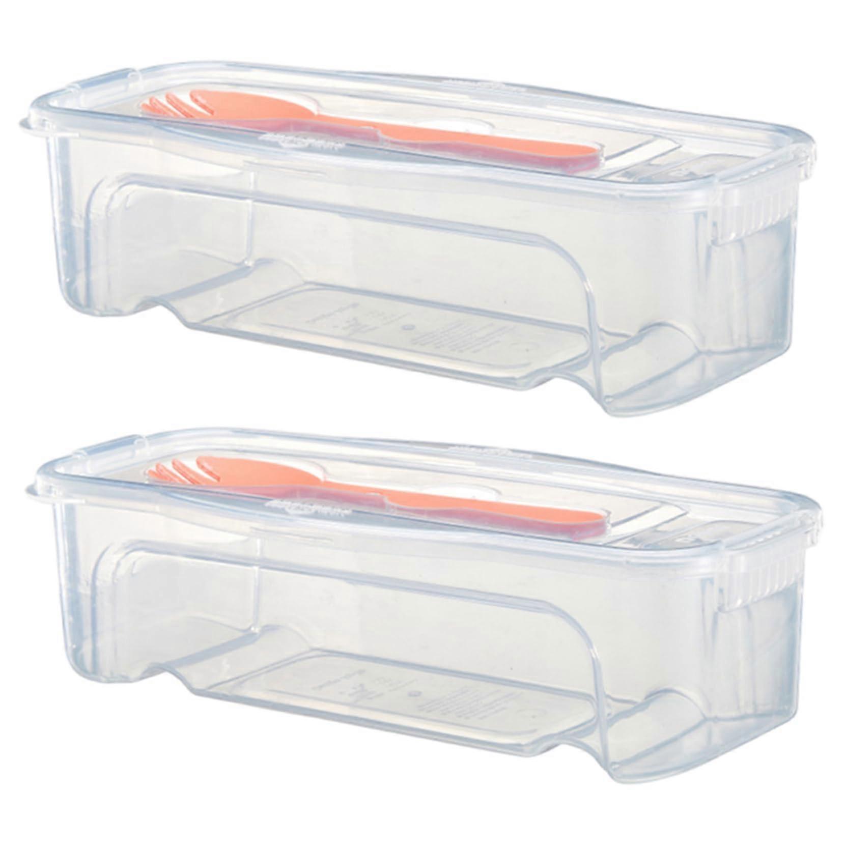 2Pcs Microwave Pasta Cooker, Stackable Microwave Noodle Cooker with Strainer Lid Fork, BPA for Home Dorm School Office, Noodle Ref: 4177