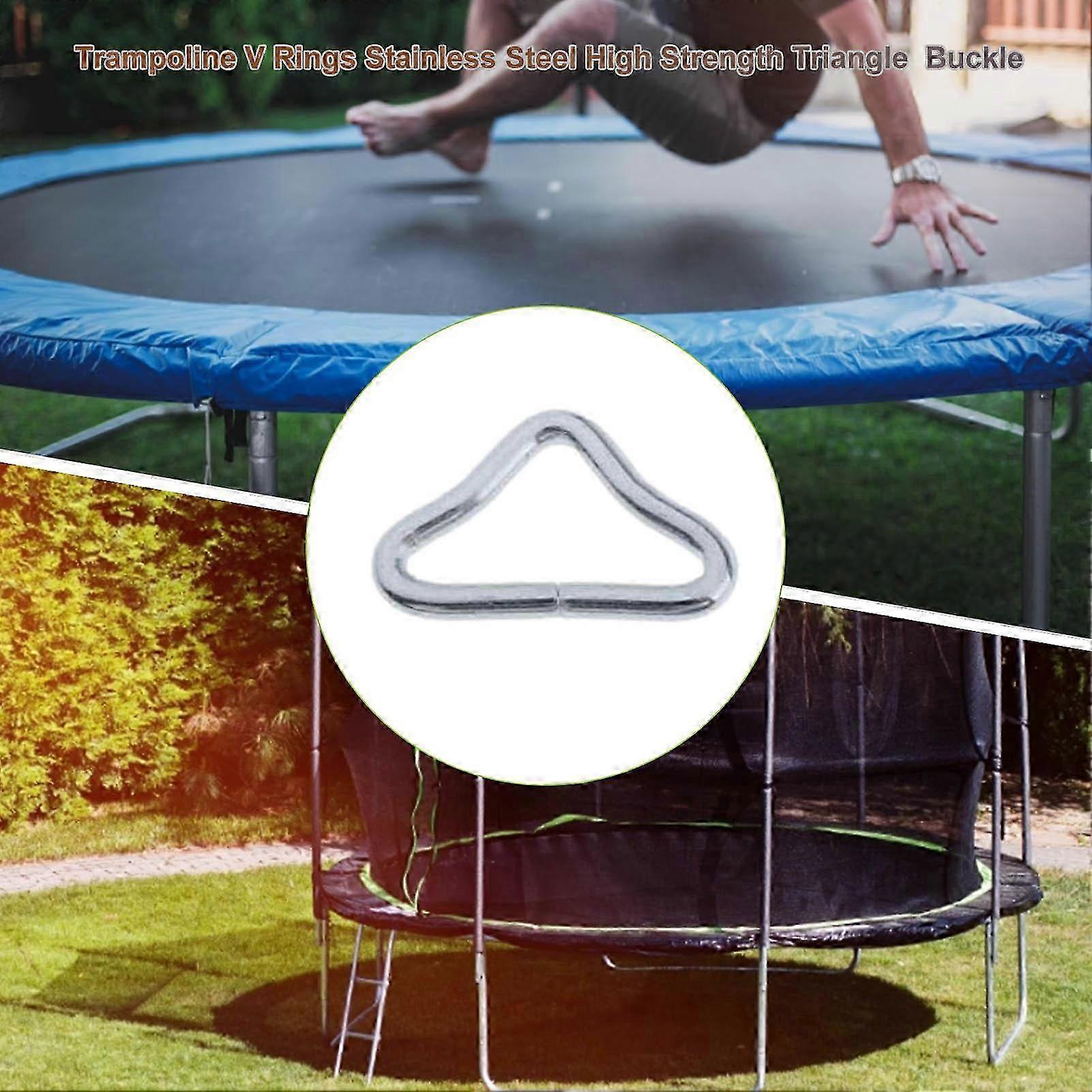 50pcs Triangle Trampoline Buckles High Erosion Resistant Metal Buckles for Trampoline Repair