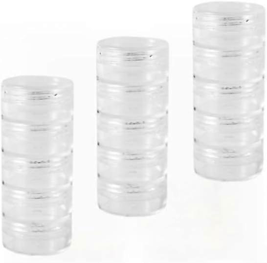 Transparent Small Five Layer Plastic Jewelry Storage Box, Circular Bead Storage