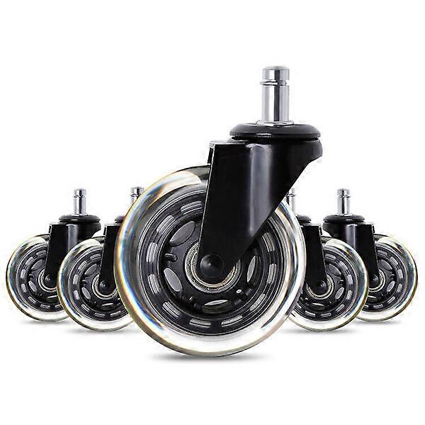 Plastic polyurethane casters, 5 pieces, suitable for multi-material floors