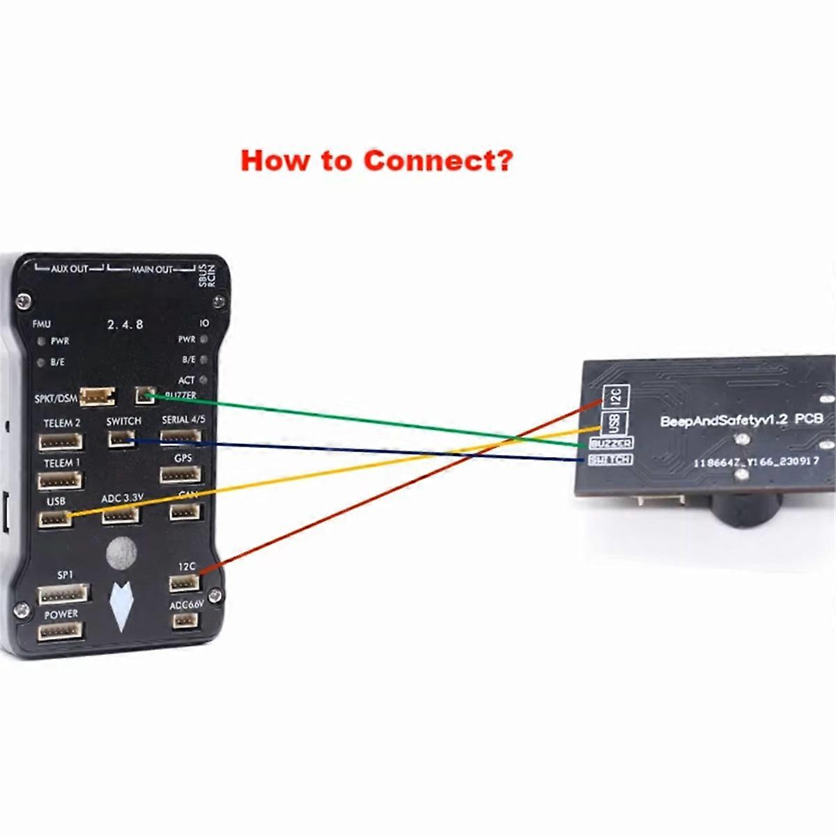 FPV RGB USB I2C BUZZER Safety Button Module for 2.4.8 ArduCopter ArduPlane