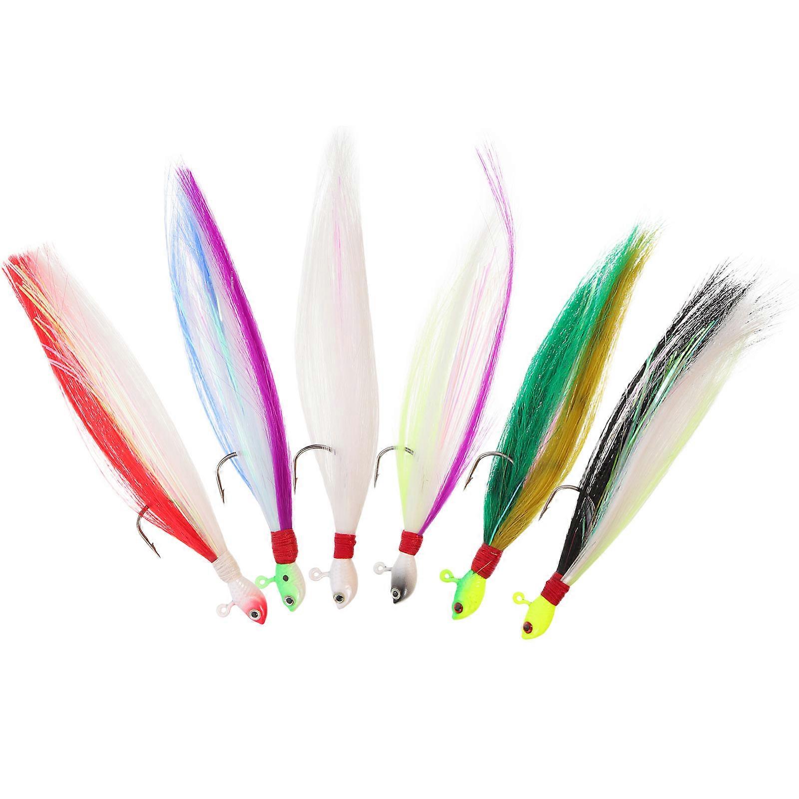 Lifelike Fishing Baits with Vivid Colors and Premium PVC Steel Material for Both Saltwater and Freshwater 6 Pieces