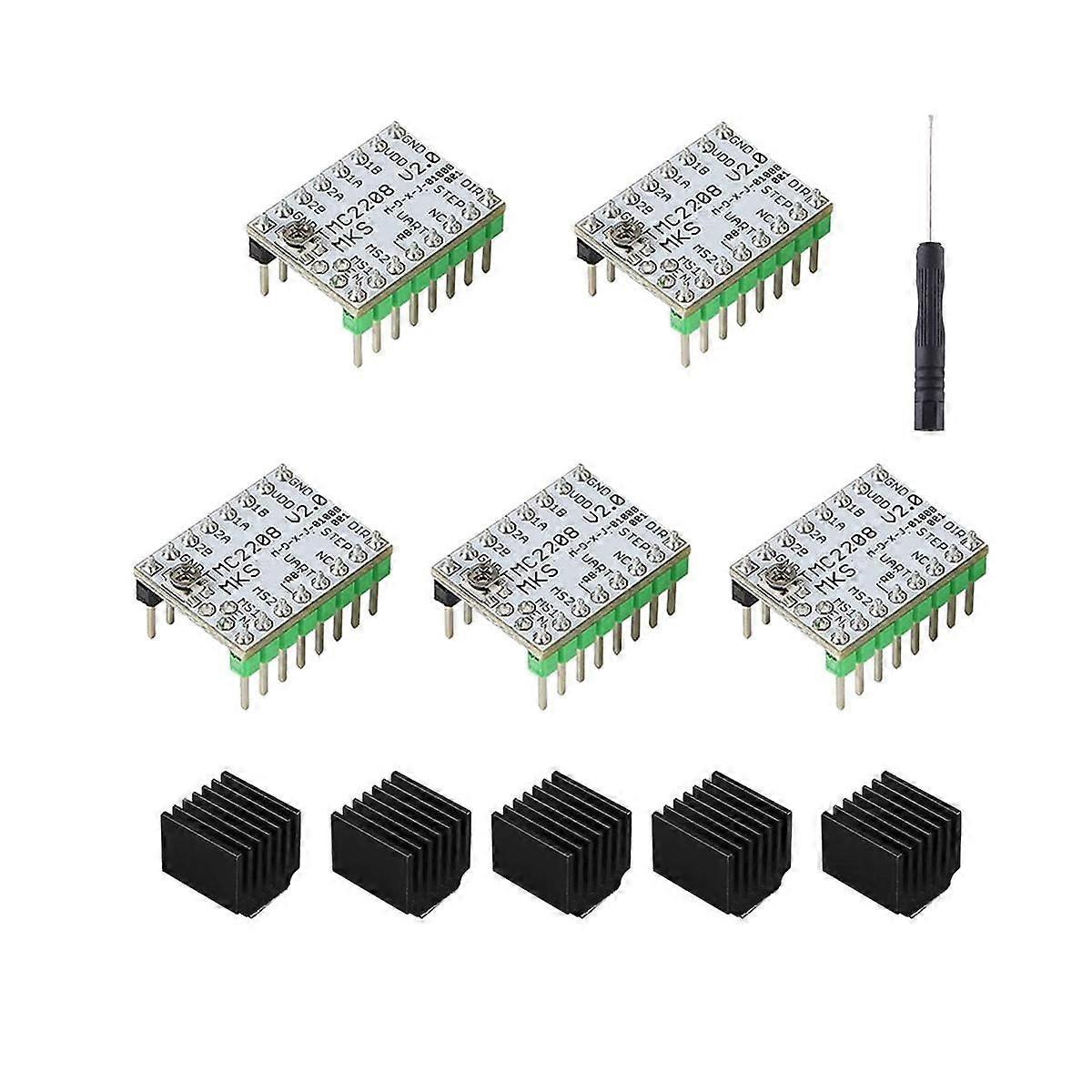 MKS TMC2208 V2.0 Driver Ultra-Quiet/Low Heat for MKS SGen L V1.0/Gen L V2.0 Controller Board (5Pcs)