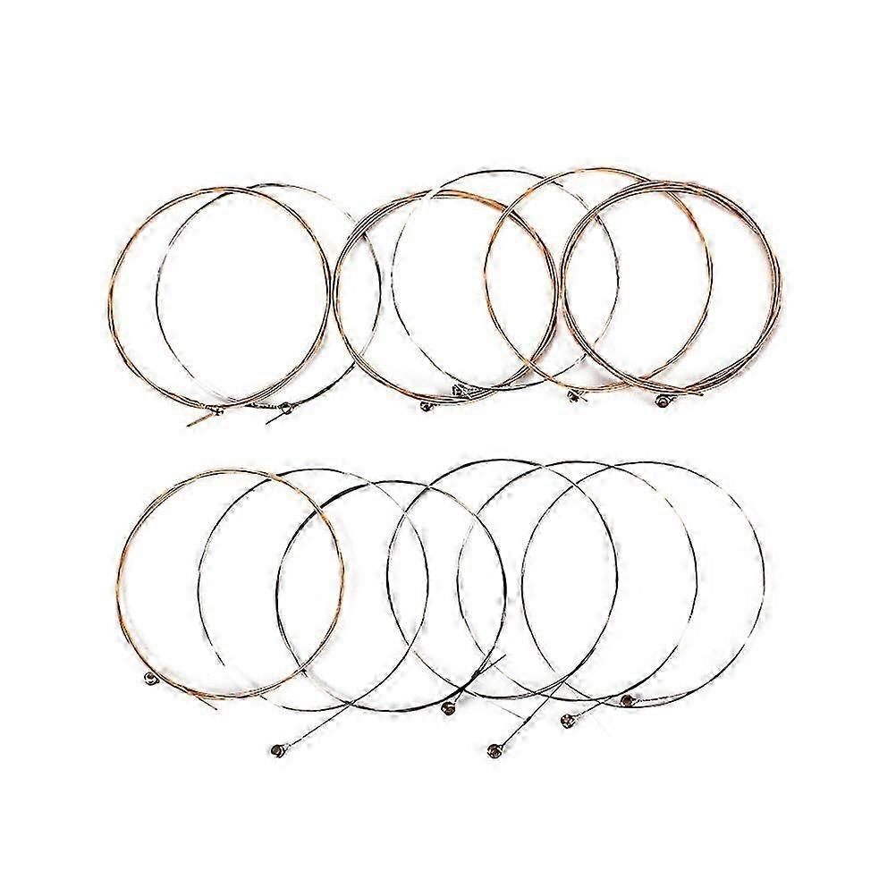 Strings Replacement Steel Durable Guitar Strings Electric Guitarists Rust-proof Coating 12Pcs