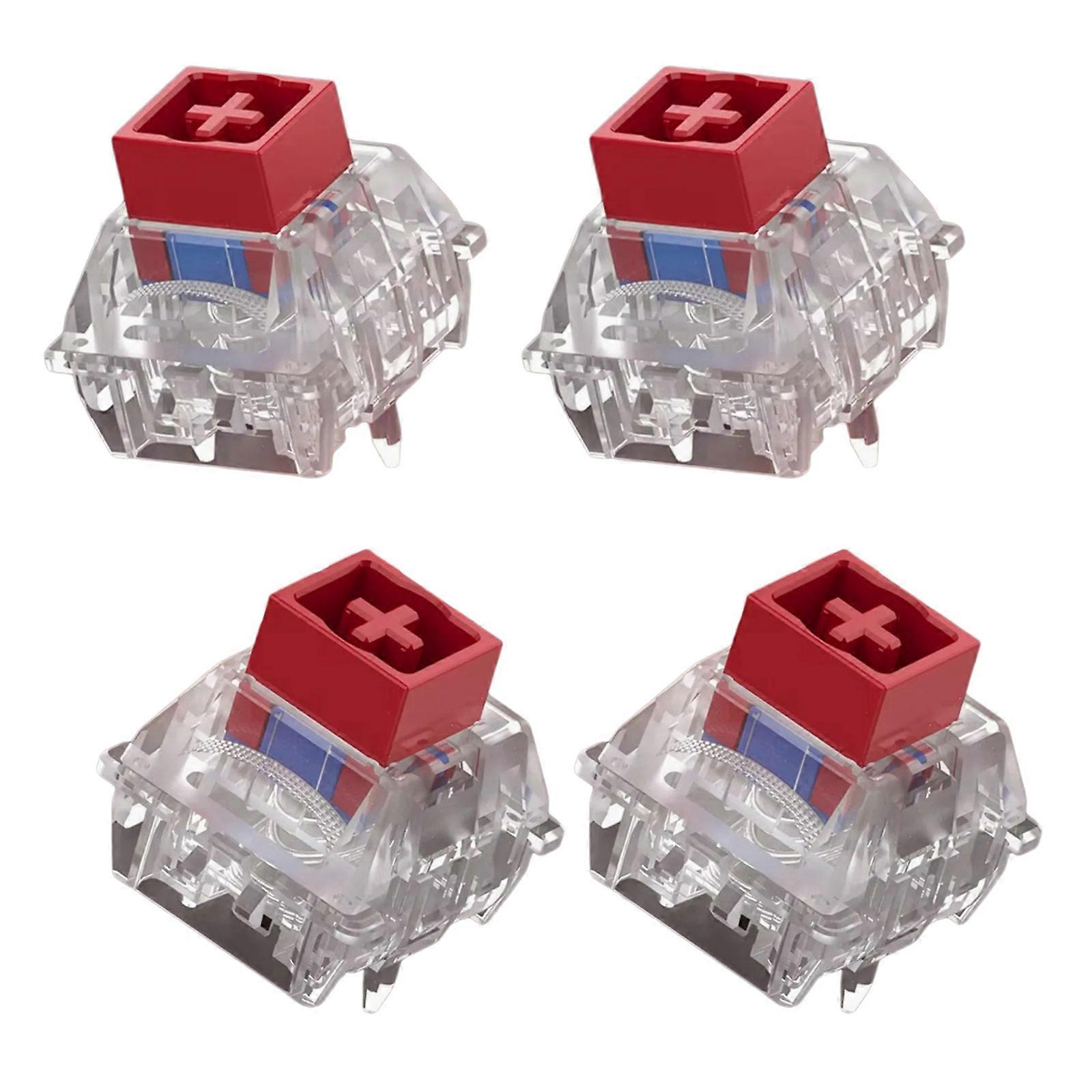 4PCS Precise Magnetic Keyboards Switches with Wear Resist Design for Gamers and Programmers Multicolor