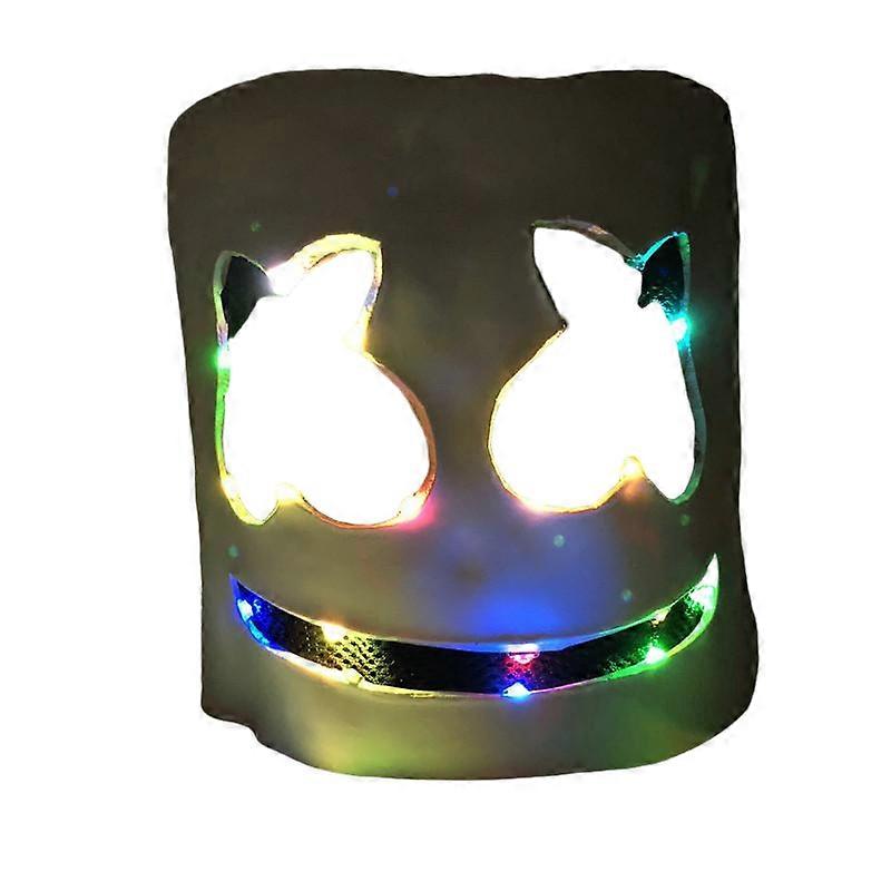 DJ Party Kopfbedeckung, Latex Erwachsene universeller Stil, Marshmallow-Form leuchtet in der Nacht
