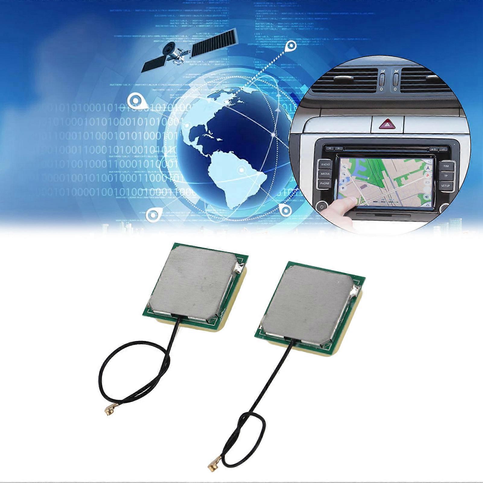 2Pcs GPS Ceramic Antenna Positioning + BD 2 Frequency Built in Active 28DBi High Gain Module
