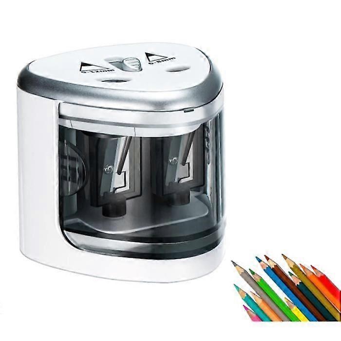 Electric Pencil Sharpener, Pencil Sharpener With Manual And Electric Sharpening Tank, Battery Powered, Non-Slip, For School