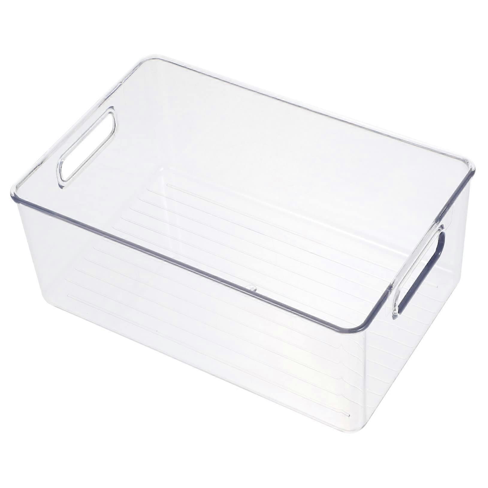 Pet Desktop Sundries Storage Box Transparent Plastic Organizer For Cosmetics And Snacks Durable 24.7x17.8x11.3 cm