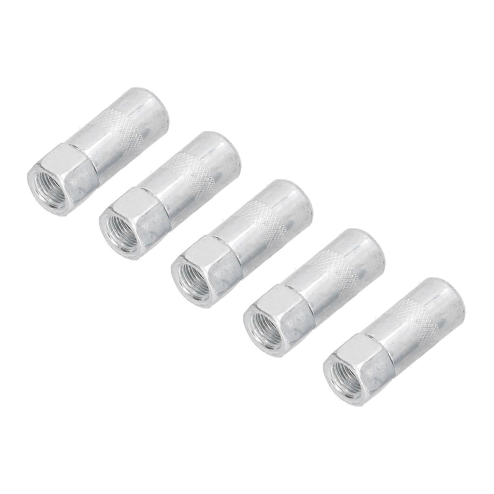 5Pcs 1/8in Alloy Grease Gun Coupler Flat Nozzle Durable Set