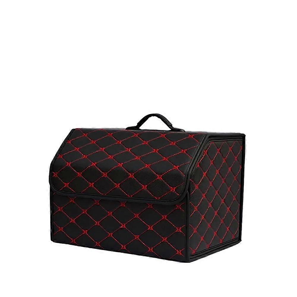 Car Boot Organiser For Ford Fiesta ST ThreeDoor Version Trunk Storage Box TwoTone Black Red Size M Multifunctional Bag