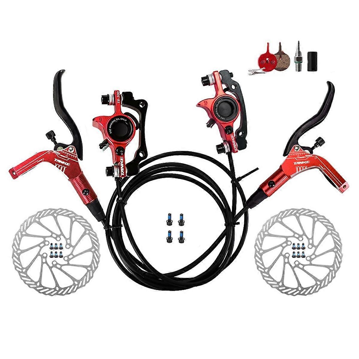 Bike Hydraulic Disc Brake Set 160mm Oil Calliper Plate Front Rear Mountain Bicycle Clamp 22.2mm Han
