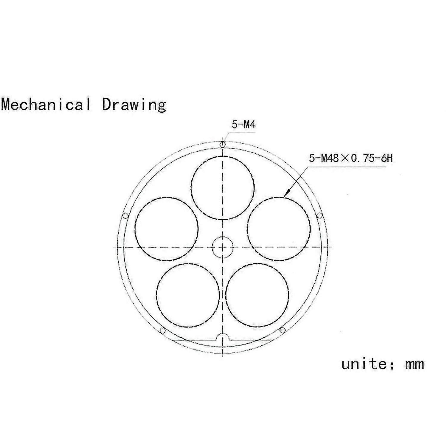 Telescope Filter Wheel Metal Filter 5 Positions for Telescope Eyepiece for Astronomical Telescopes 2inch