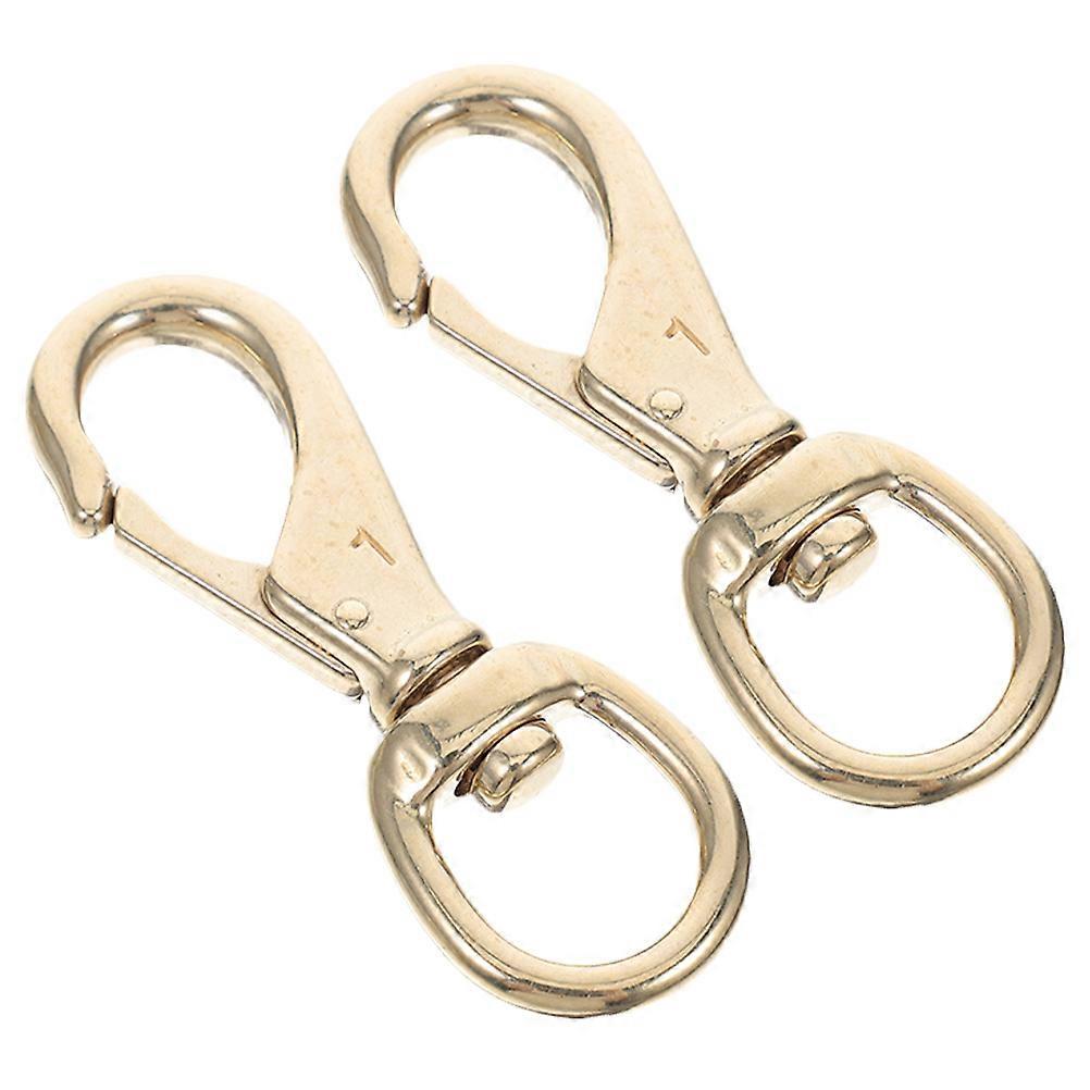 Swivel Brass Snap Hooks 360 Degree Rotation for Large Dog Harnesses 2Pcs