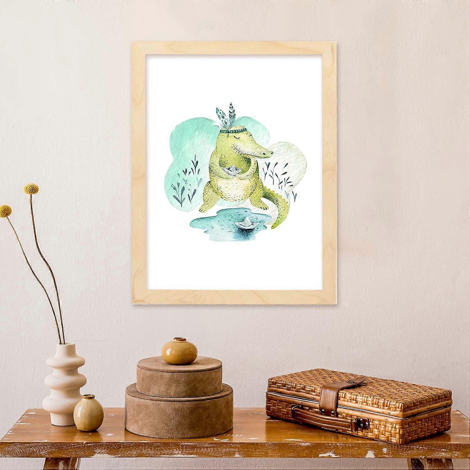 Imprimé crocodile heureux