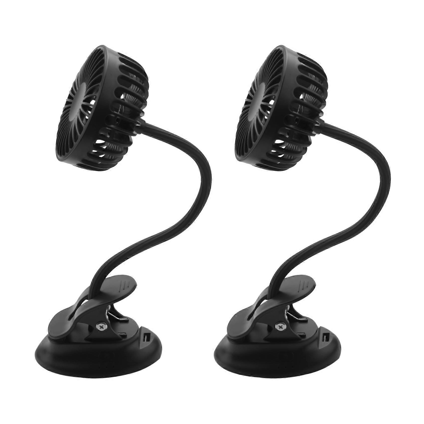 Portable Mini Clip Stroller Fan,3 Speeds Settings,Flexible Bendable Usb Rechargeable Battery Operate