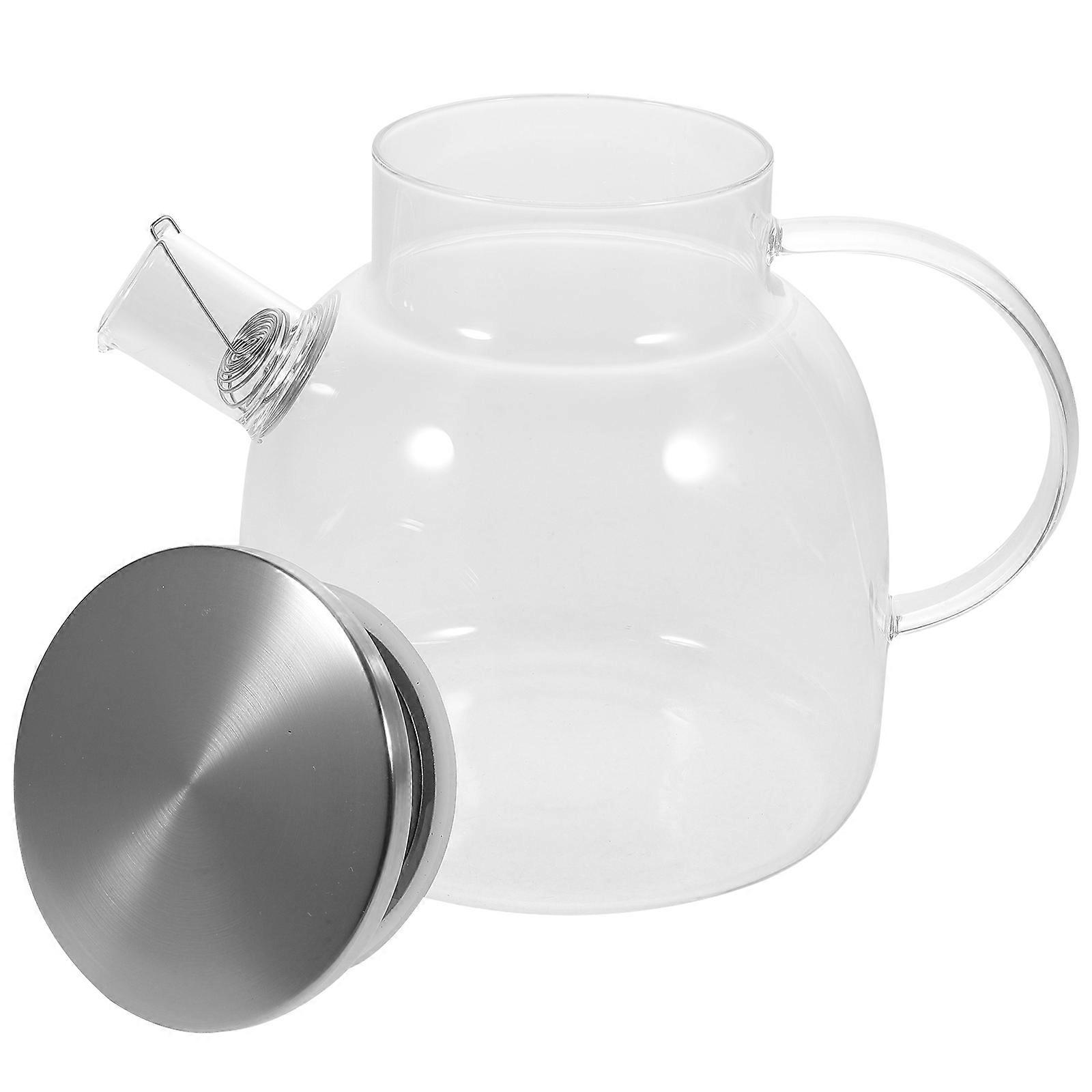 Transparent Glass Tea Kettle Tearoom Pot for Tea Brewing