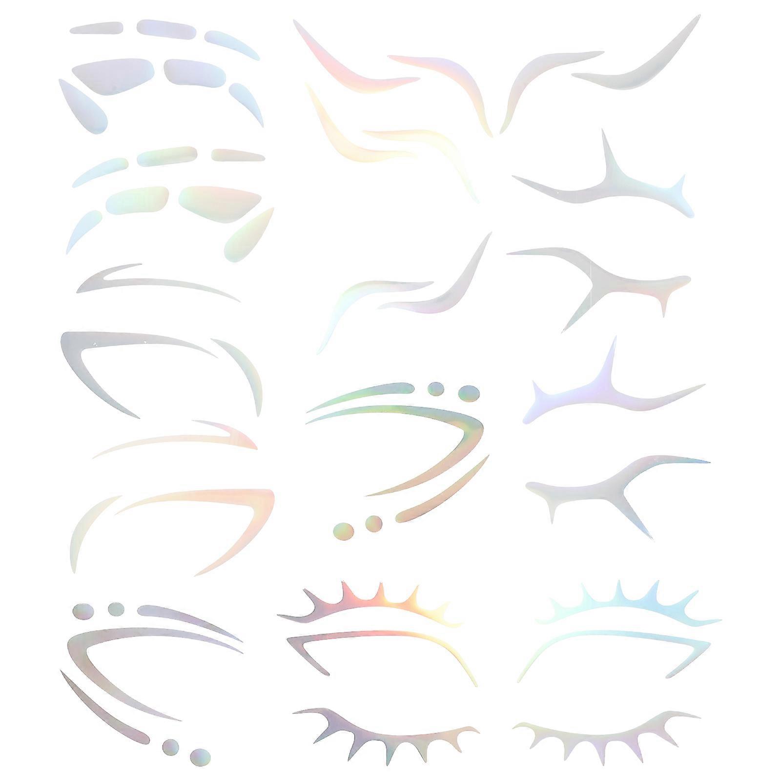 Face Decals Eye Makeup Stickers Temporary 30Pcs for Carnival